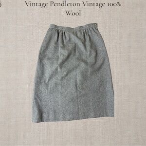 Vintage Pendleton 100% Wool Classic Gray Women's  Skirt